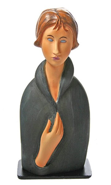 Modigliani Sculptures Blue Eyed Woman Female Portrait Busts Statues